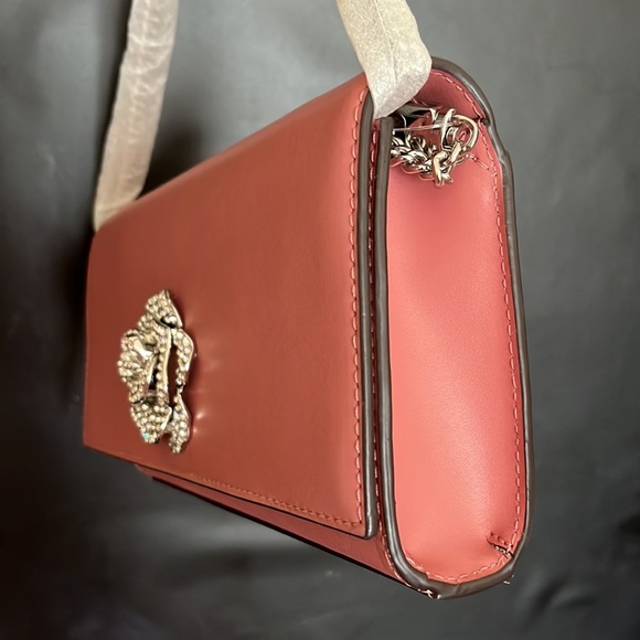 Michael Kors WOC Bellamie Polished Leather Clutch Rose - Picture 5 of 13